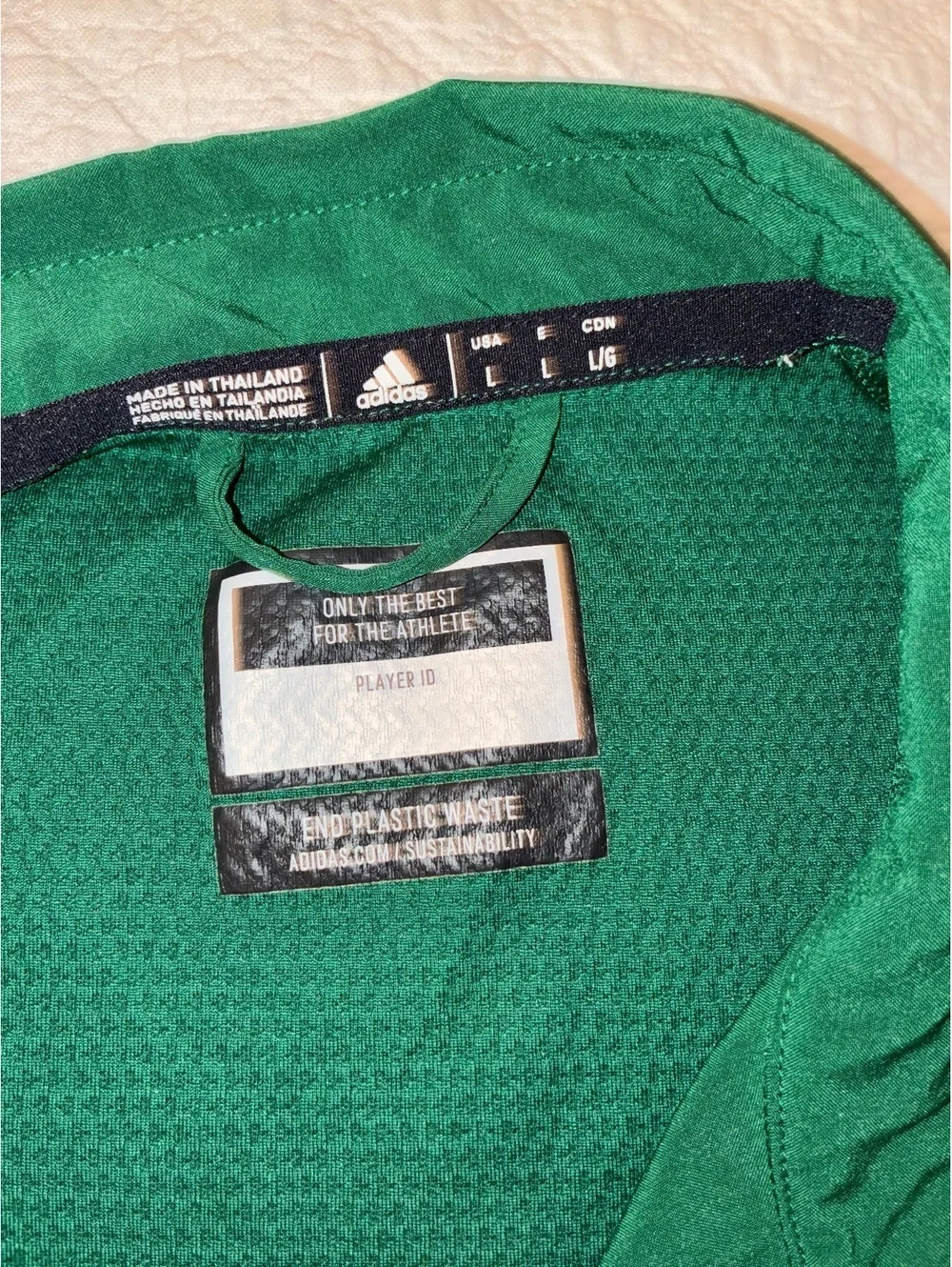 Adidas Polo Shirt Men's Large Green Miami Hurricanes Sideline Player Issue NCAA